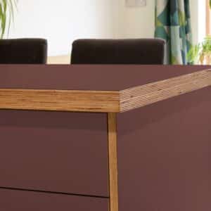 Fenix Rosso Asjka 0770 Ultramatt Laminate 1 side Birch Ply Worktop Island  3030x1200x32mm