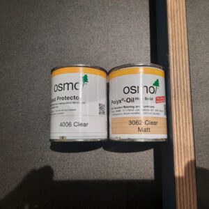 Osmo Edge Protection Twin Pack 1 x 125ml Tin Wood Protector (4006) 1 x 125ml Tin Top Oil Clear Matt (3062)