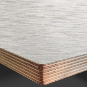 L & P Aluminium 001  Brushed Laminate Faced Birch Ply Furniture Board 3030x1200x20mm