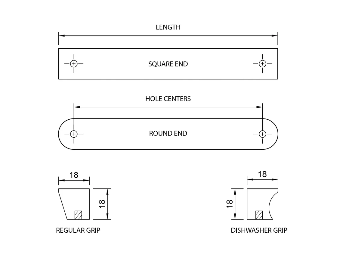 Birch Plywood Pull Handle Lacquered 200x18mm - Image 2