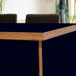 L & P Black 003 Matt Laminate 1 side Birch Ply Worktop Island  3030x1200x32mm