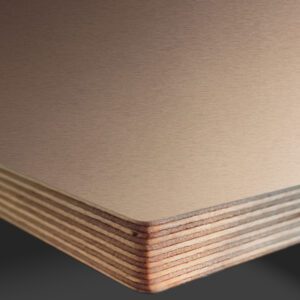L & P Bronze 001  Brushed Laminate Faced Birch Ply Furniture Board 3030x1200x20mm