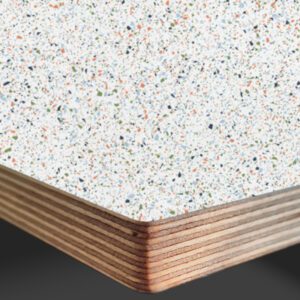 Formica Retro Spectra Chip F8381 NDF Smooth Laminate Faced Birch Ply Furniture Board 3030x1200x20mm