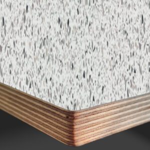 Formica Retro White Chip F8382 NDF Smooth Laminate Faced Birch Ply Furniture Board 3030x1200x20mm