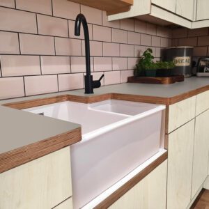 Fenix Beige Arizona 0748 Ultramatt Laminate 1 side Birch Ply Worktop (Pair) 2x3030x640x32mm