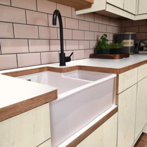 Fenix Bianco Male 0029 Ultramatt Laminate 1 side Birch Ply Worktop (Pair) 2x3030x640x32mm