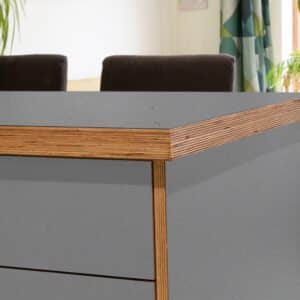 Fenix Grigio Antrim 0752 Ultramatt Laminate 1 side Birch Ply Worktop Island  3030x1200x32mm