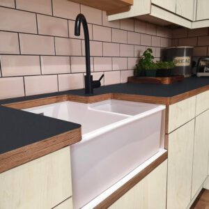 Fenix Grigio Bromo 0724 Ultramatt Laminate 1 side Birch Ply Worktop (Pair) 2x3030x640x32mm