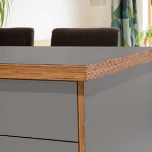 Fenix Grigio Efeso 0725 Ultramatt Laminate 1 side Birch Ply Worktop Island  3030x1200x32mm