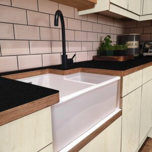Fenix Nero Ingo 0720 Ultramatt Laminate 1 side Birch Ply Worktop (Pair) 2x3030x640x32mm