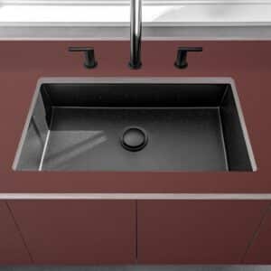 Fenix Rosso Jaipur 0751 Laminate 1 side Birch Ply Worktop & Splashback (Pair) 2x3030x(640+100)x20mm