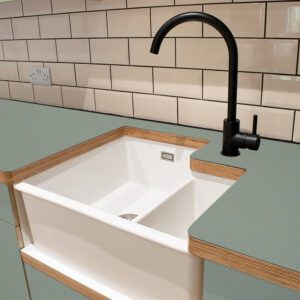 Fenix Verde Kitami 0794 Ultramatt Laminate 1 side Birch Ply Worktop (Pair) 2x3030x640x32mm