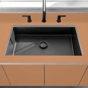 Fenix Giallo Evora 0791 Laminate 1 side Birch Ply Worktop & Splashback (Pair) 2x3030x(640+100)x20mm