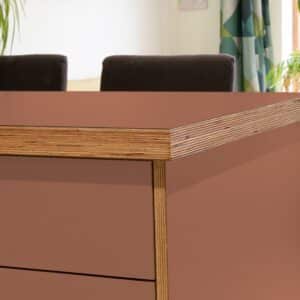 Formica Adobe F8141 Matte58 1 side Birch Ply Worktop Island 3030x1200x32mm