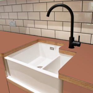 Formica Adobe F8141 Matte58 1 side Birch Ply Worktop (Pair) 2x3030x640x32mm