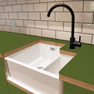 Formica Algea F8796 Matte58 1 side Birch Ply Worktop (Pair) 2x3030x640x32mm