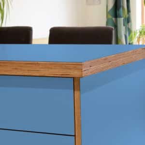 Formica Azur F1019 Matte58 Laminate 1 side Birch Ply Worktop Island  3030x1200x32mm