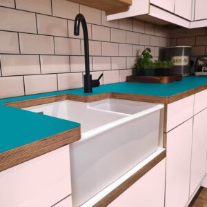 Formica Bermuda F2478 Matte58 Laminate 1 side Birch Ply Worktop (Pair) 2x3030x640x32mm