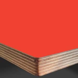 Formica Blaze Red F2824 Matte58 Laminate Faced Birch Ply Furniture Board 3030x1200x20mm