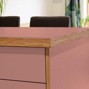 Formica Blush F8238 Matte58 1 side Birch Ply Worktop Island 3030x1200x32mm