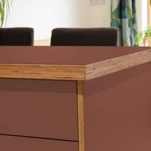 Formica Brick F8140 Matte58 1 side Birch Ply Worktop Island 3030x1200x32mm