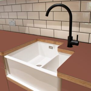 Formica Brick F8140 Matte58 1 side Birch Ply Worktop (Pair) 2x3030x640x32mm