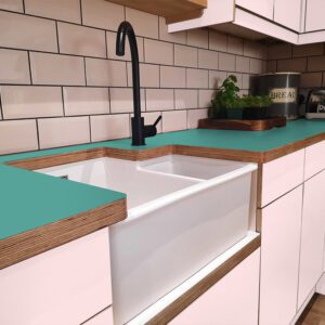 Formica Capri F1326  Matte58 Laminate 1 side Birch Ply Worktop (Pair) 2x3030x640x32mm