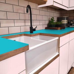 Formica Caribbean F4172  Matte58 Laminate 1 side Birch Ply Worktop (Pair) 2x3030x640x32mm