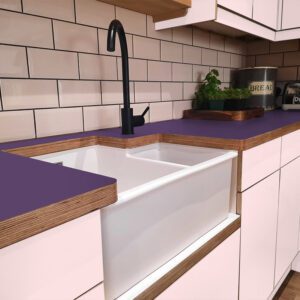 Formica Cassis F6903 Matte58 Laminate 1 side Birch Ply Worktop (Pair) 2x3030x640x32mm