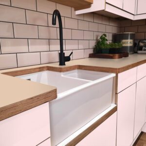 Formica Cygnet F3030 Matte58 Laminate 1 side Birch Ply Worktop (Pair) 2x3030x640x32mm