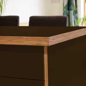 Formica Dark Chocolate F2200  Matte58  1 side Birch Ply Worktop Island  3030x1200x32mm