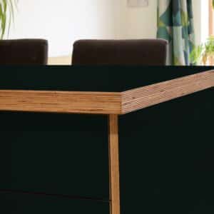 Formica Diamond Black F2253 Matte58 Laminate 1 side Birch Ply Worktop Island  3030x1200x32mm