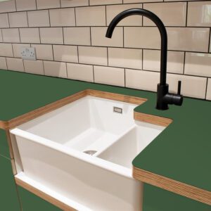 Formica Fir F8237 Matte58 1 side Birch Ply Worktop (Pair) 2x3030x640x32mm