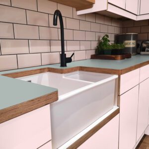 Formica Fossil F5349 Matte58 Laminate 1 side Birch Ply Worktop (Pair) 2x3030x640x32mm