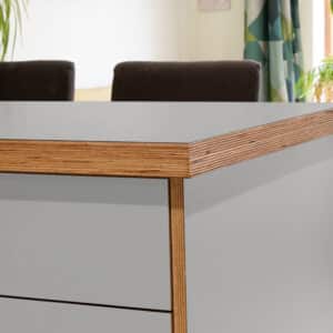 Formica Fox F1994  Matte58 Laminate 1 side Birch Ply Worktop Island  3030x1200x32mm