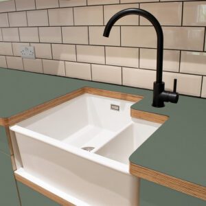 Formica Green Slate F8793 Matte58 1 side Birch Ply Worktop (Pair) 2x3030x640x32mm