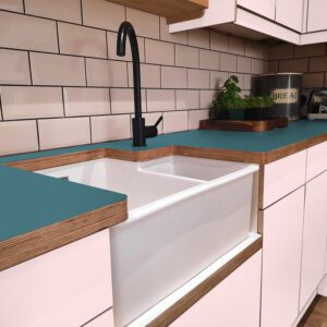 Formica Grotto F7846 Matte58 Laminate 1 side Birch Ply Worktop (Pair) 2x3030x640x32mm