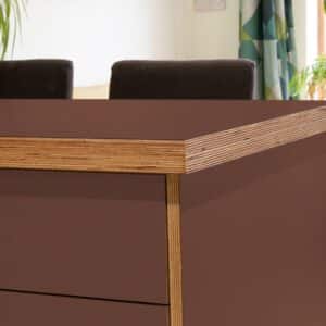 Formica Henna F8239 Matte58 1 side Birch Ply Worktop Island 3030x1200x32mm