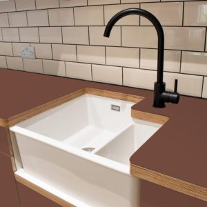 Formica Henna F8239 Matte58 1 side Birch Ply Worktop (Pair) 2x3030x640x32mm