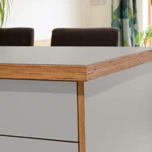 Formica Iron F7902 Matte58 Laminate 1 side Birch Ply Worktop Island  3030x1200x32mm