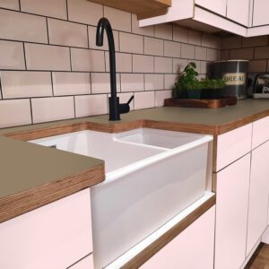 Formica Kashmir F0187  Matte58 Laminate 1 side Birch Ply Worktop (Pair) 2x3030x640x32mm