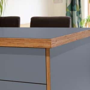 Formica Lead  F7924 Matte58 Laminate 1 side Birch Ply Worktop Island  3030x1200x32mm