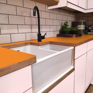 Formica Levante F3210 Matte58 Laminate 1 side Birch Ply Worktop (Pair) 2x3030x640x32mm