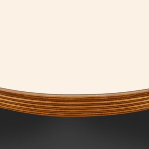 Formica Magnolia F1534 Matte58 Laminate 1 Side Birch Ply Round Table Top (Pack of 10) 596mm diameter x 20mm
