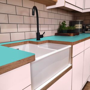 Formica Maui F5347 Matte58 Laminate 1 side Birch Ply Worktop (Pair) 2x3030x640x32mm