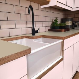 Formica Mojave F8751 Matte58 Laminate 1 side Birch Ply Worktop (Pair) 2x3030x640x32mm