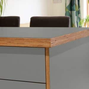 Formica Mouse F7928 Matte58 Laminate 1 side Birch Ply Worktop Island  3030x1200x32mm