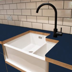 Formica Night Sea F8242 Matte58 1 side Birch Ply Worktop (Pair) 2x3030x640x32mm