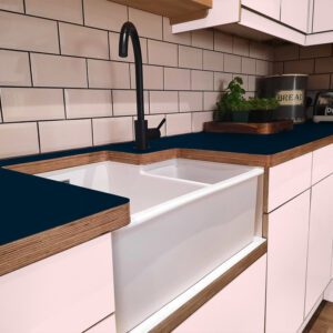 Formica Nocturne F5323 Matte58 Laminate 1 side Birch Ply Worktop (Pair) 2x3030x640x32mm