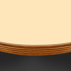 Formica Papyrus F0547 Matte58 Laminate 1 Side Birch Ply Round Table Top (Pack of 10) 596mm diameter x 20mm